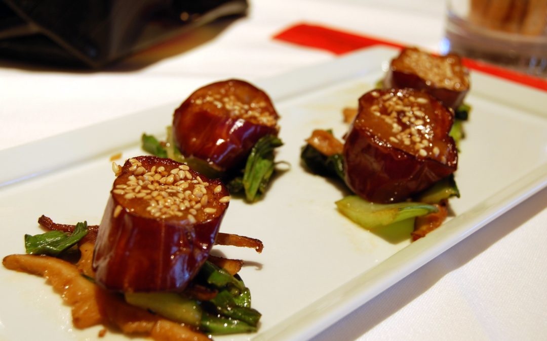 EGGPLANT WITH MISO AND SESAME