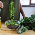 Kale Pesto with vegetable noodles